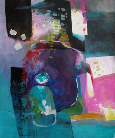 Night Stroll - Painting by Paulette Melanson