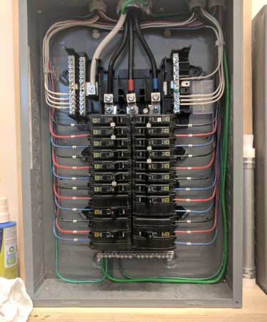 neat electrical panel wiring
