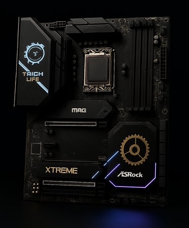 ASRock Z890 Taichi Lite motherboard with black PCB