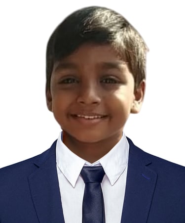 A boy in suit preparing for Sainik Schools and Navodaya entrance exams