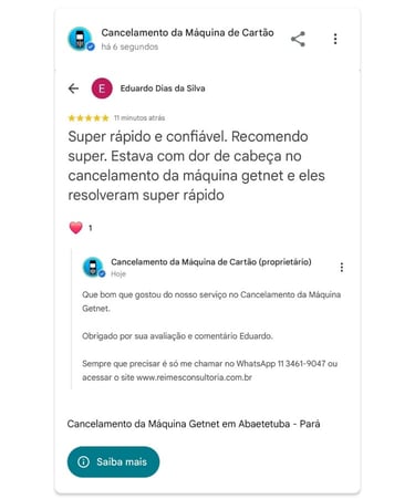 Cancelamento da Maquina Getnet em Abaetetuba Para