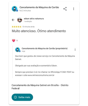 Cancelamento da Maquina Getnet em Brasilia Distrito Federal