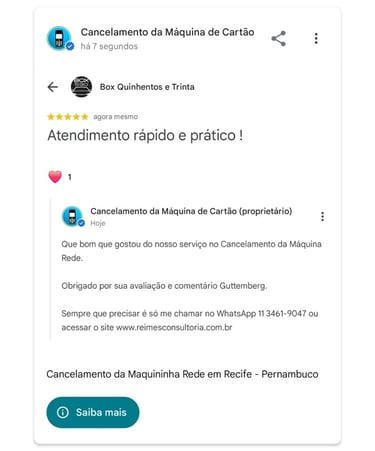 Cancelamento da Maquininha Rede em Recife Pernambuco