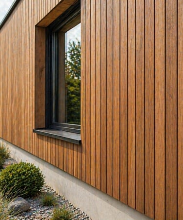 Bardage bois vertical extérieur – façade moderne et naturelle