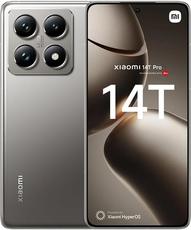 Xiaomi 14T Pro Smartphone de 12GB+1TB, Pantalla AMOLED 6,67'' 144Hz, HyperCharge 120W, Gris