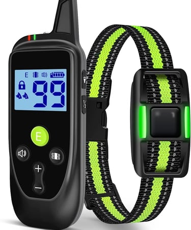 IHPUKIDI Collar Adiestramiento para Perros, 3 Modos de Entrenamiento y Rango Remoto de 1000 Metros