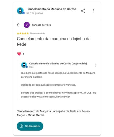 Cancelamento da Maquina Laranjinha da Rede em Pouso Alegre Minas Gerais