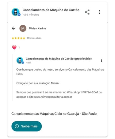 Cancelamento da Maquina Cielo no Guaruja Sao Paulo