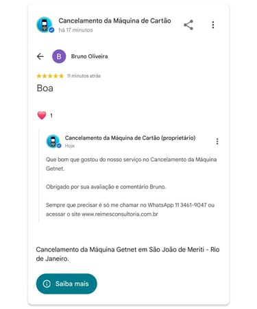 Cancelamento da Maquina Getnet em Sao Joao de Meriti Rio de Janeiro