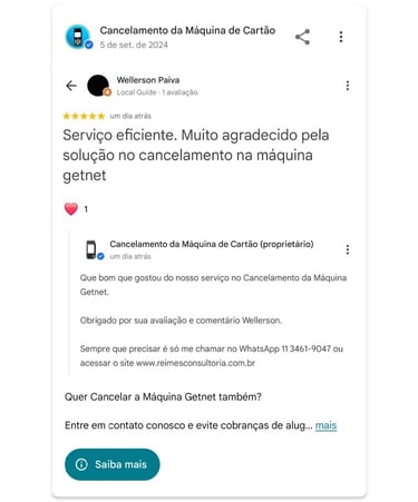 Quer Cancelar a Maquina Getnet Tambem