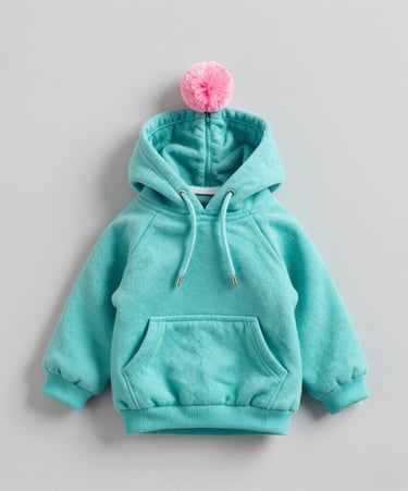 sudadera verse con un pompon rosa