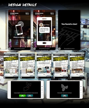 Details of UI Design of the Chronicles of Crime app