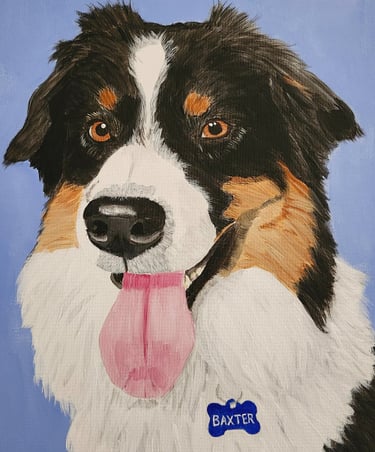 Image of a painting of a dog.
