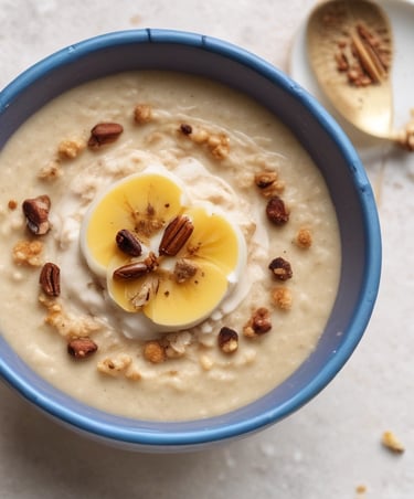 Porridge banana e avena proteico fit