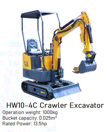 Brand New 1000kg HW10-4C Crawler Excavator image
