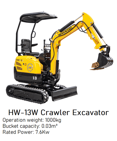 Brand New 1000kg HW-13W Crawler Excavator image