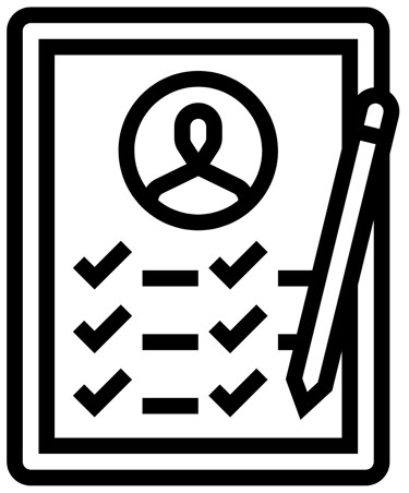 desenho de um papel com escritas e um caneta