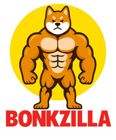 a dog with a dog on the back of a sign that says bonkzi