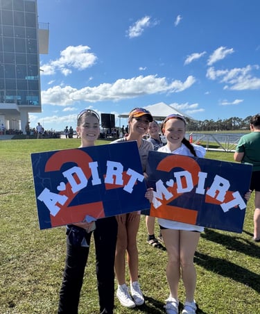OARS Teammates Cheering Anna and Maija after the finish