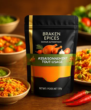 Braken Épices – Assaisonnement tout-usage camerounais, épices africaines polyvalentes