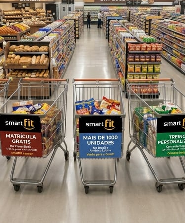 propaganda para carrinho de supermercado. manopla. placa face para carrinhos