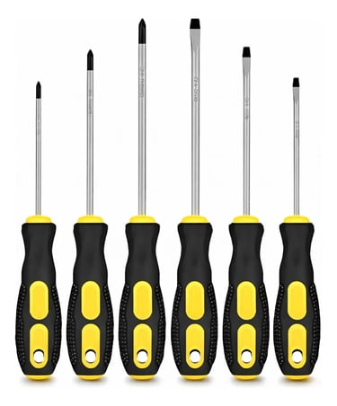 Kit Jogo De Chave De Fenda / Phillips Com 6 Peças Imantadas