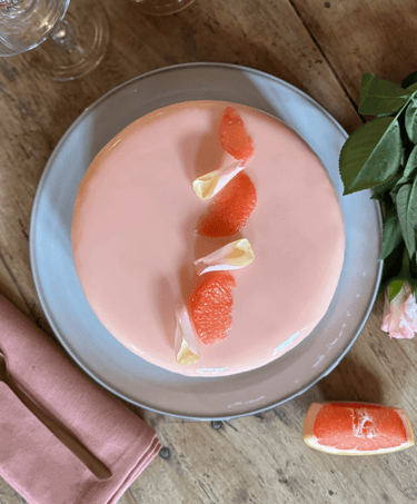 entremet rose pamplemousse