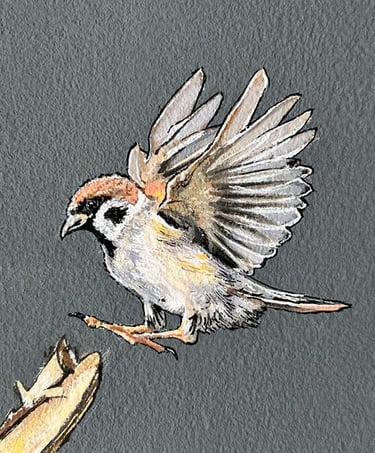 Álvaro Fernández Sáez Wandmalerei Birkenwald