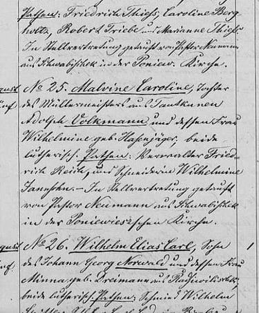 Malvine Caroline Volkmann metric 1879 year