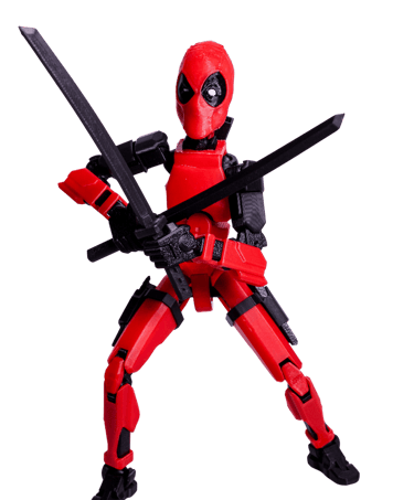 Figura Deadpool articulada impresa en 3D — Tío TresD México