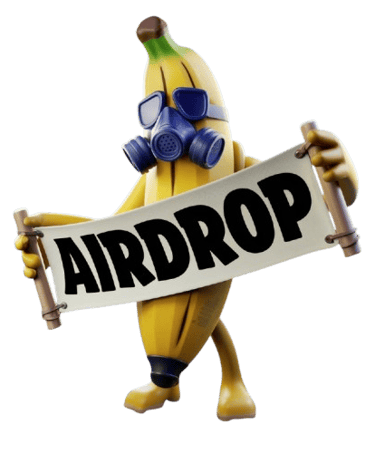 a banana peeler wearing a gas mask and a gas mask