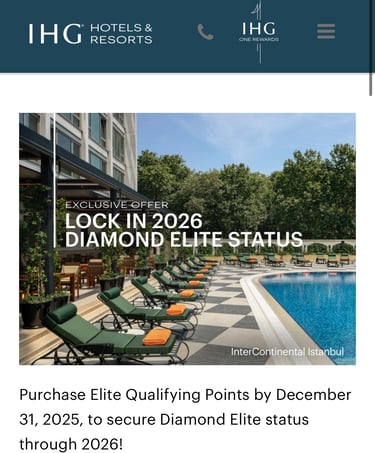 IHG buy elite points