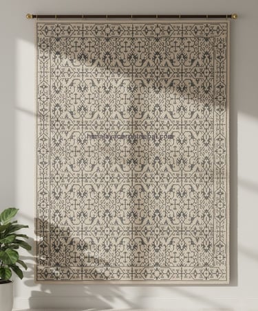 Custom bespoke handmade rugs crafted in Nepal –traditional wall-hanging- Himalaya Carpet Industries