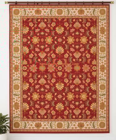 Custom bespoke handmade rugs crafted in Nepal –traditional wall-hanging- Himalaya Carpet Industries