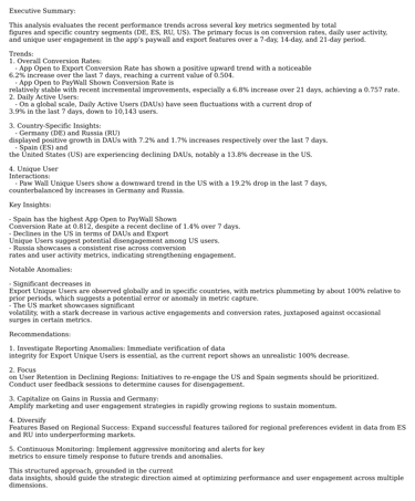 analytic conclusions report