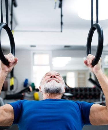 George Eleter is doing a pull up barbell