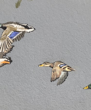 Álvaro Fernández Sáez Wandmalerei Birkenwald