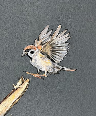 Álvaro Fernández Sáez Wandmalerei Birkenwald