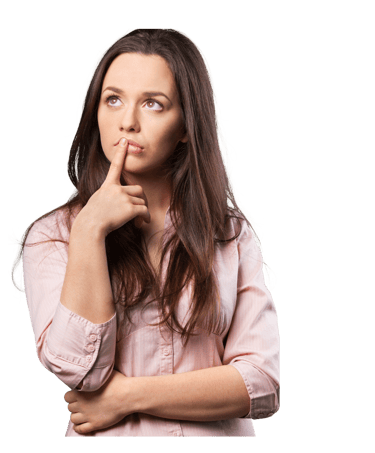 femme doigt sur bouche