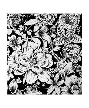 Dessin à l'encre de Chine de fleurs