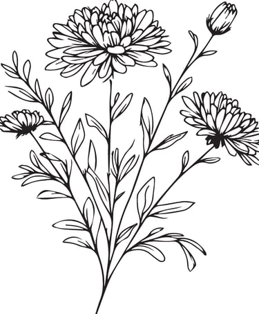 Dessin digital  fleur 