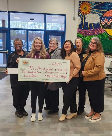 New Mountain Hill Elementary Check Presentation to Eliminate School Lunch Debt - 12/08/2025