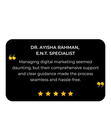 a customer review that tells how the package for healthcare digital marketing helped