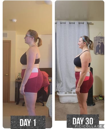 Before and after results from using GLP-1 supplements for natural weight management 3