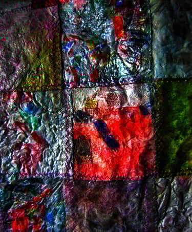 Recycle plastic patchwork texture image art
