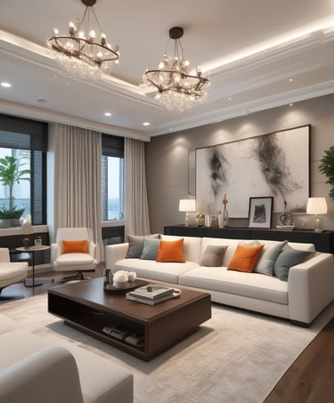 Bright living room with modern inventory