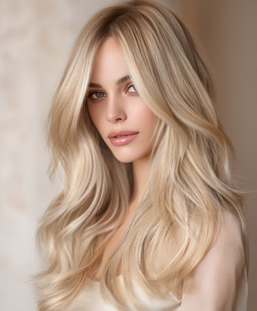 Natural blended hair extensions with soft movement