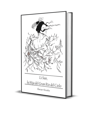 Portada del poemario ilustrado Li Sao; La Hija del Gran Río del Cielo, de Óscar Ocaña Parrón