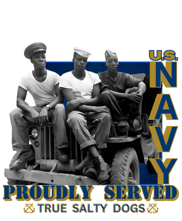 3 African American Sailors sitting on jeep after a hard day of fighting in the south Pacific.