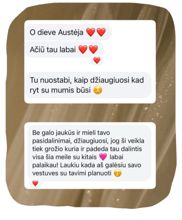 švenčių draugės atsiliepimas apie organizuotą vestuvių šventę